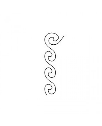 QUILTING STENCIL - WAVES 2 " (5cm) wide
