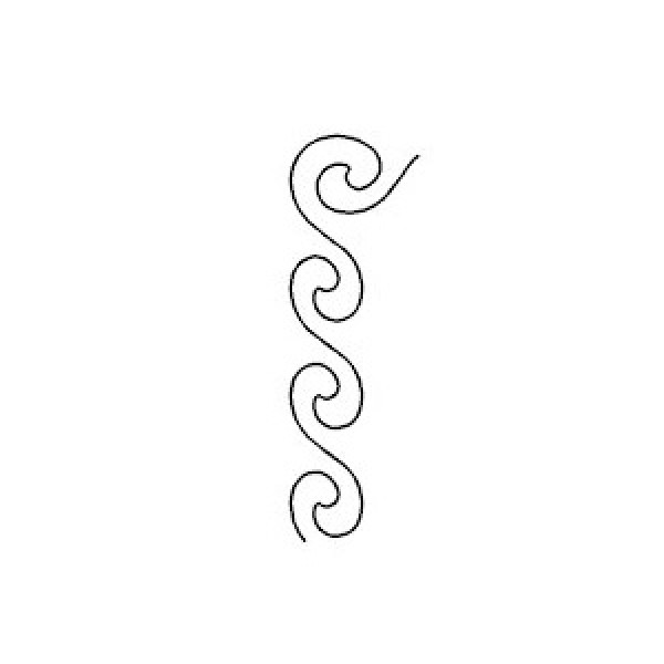 QUILTING STENCIL - WAVES 2 " (5cm) wide
