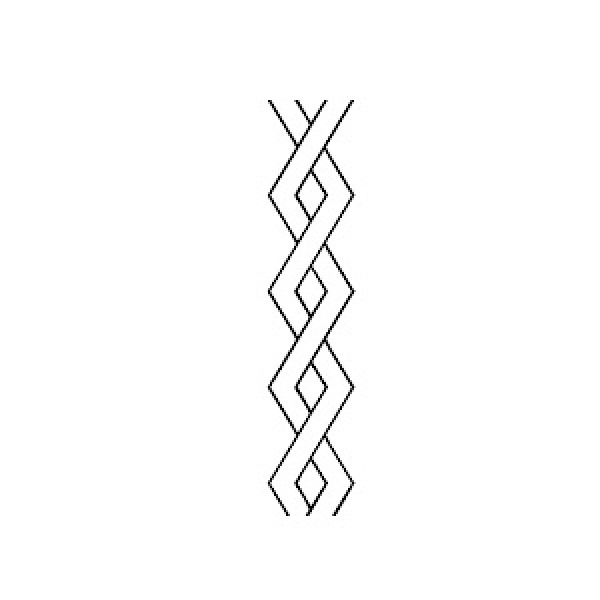 QUILTING STENCIL - DIAMOND CABLE   3" (7.6cm) WIDE