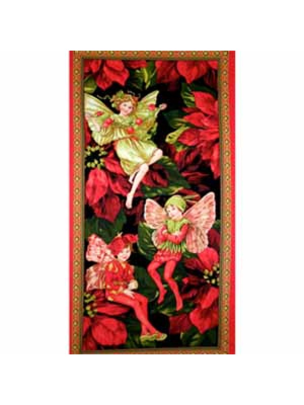 holiday flower fairy panel fireside fabrics quilting christmas advent quilt panels