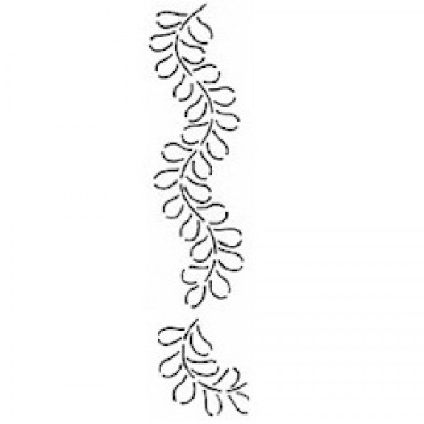 QUILTING STENCIL - FEATHERED LEAVES   4" (10cm) WIDE