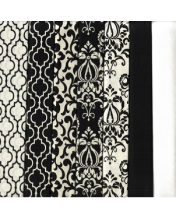 BLACK AND IVORY - 7 FAT QUARTERS