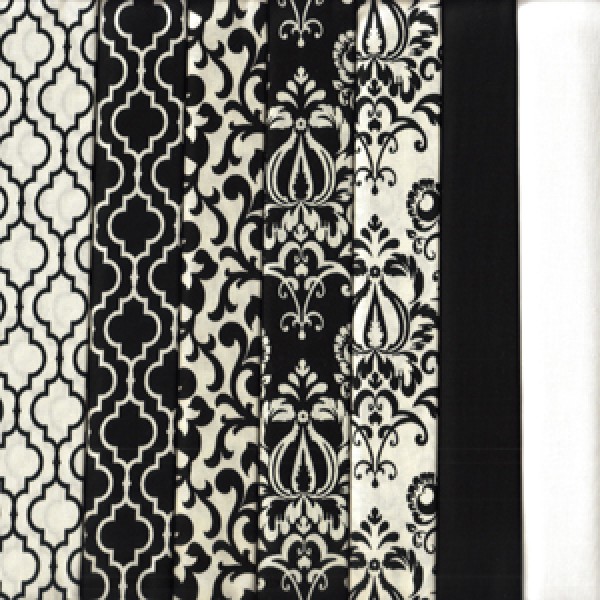 BLACK AND IVORY - 7 FAT QUARTERS