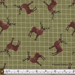 CELTIC COORIE - STAGS - OLIVE GREEN
