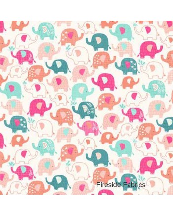 IN THE JUNGLE - ELEPHANTS - PINK