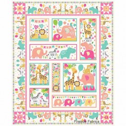 IN THE JUNGLE - COT-PANEL - PINK