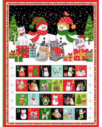 CHRISTMAS SANTA PAWS ADVENT PANEL CHRISTMAS SANTA PAWS ADVENT PANEL