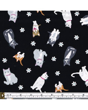 CATTITUDE - CATS- SCATTERED - BLACK