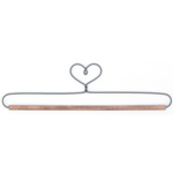 HEART WIRE HANGER 7.5 inch WITH DOWEL