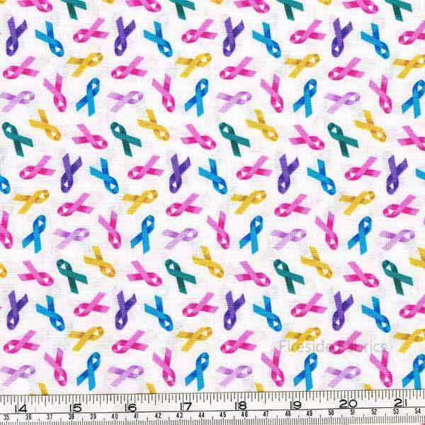 CANCER CHARITY FABRIC - MULTI  