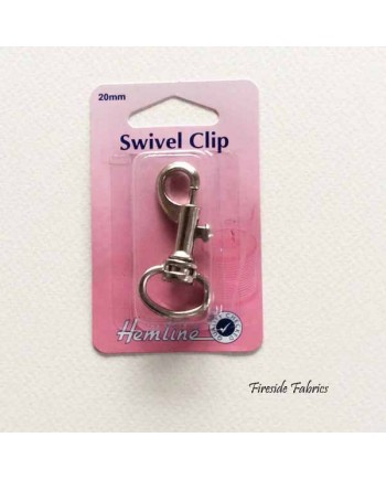 SWIVEL CLIP CURVED 20mm - NICKEL