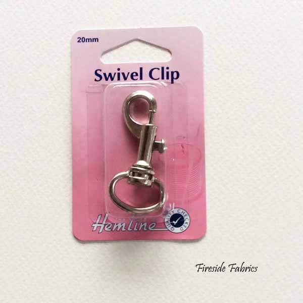 SWIVEL CLIP CURVED 20mm - NICKEL
