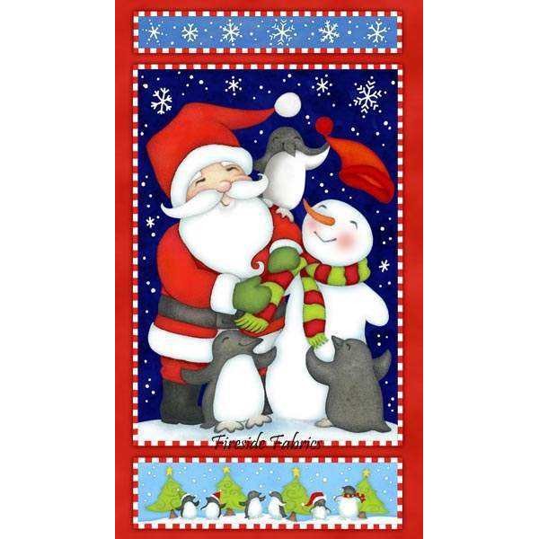 NORTH POLE GREETING PANEL - BRUSHED COTTON/FLANNEL