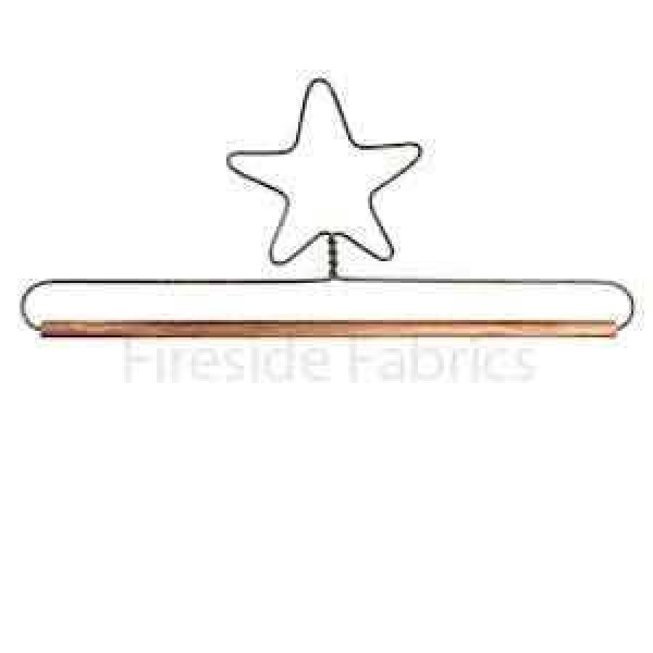 STAR WIRE QUILT HANGER WITH DOWEL 16" (41cm)