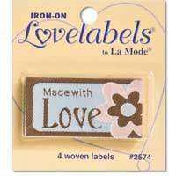 4 LABELS - MADE WITH LOVE - FLOWER - BLUE